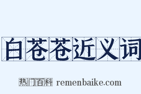 白苍苍近义词是什么意思的图片